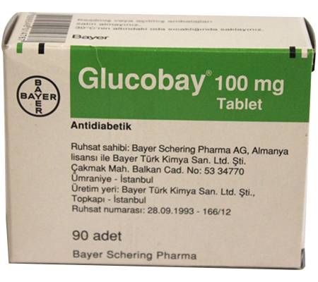 Glucobay 100 mg (90 pills)